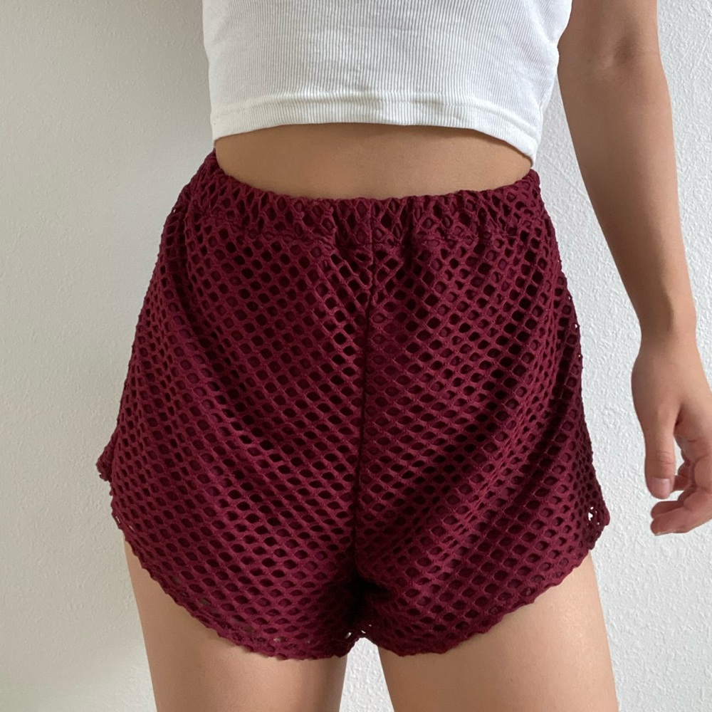 Maroon Sabo Skirt Shorts